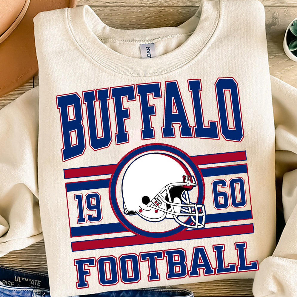 Vintage Buffalo Football Vintage Sweatshirt, Retro Buffalo Football Crewneck V2, Buffalo Bills Football Shirt, Bills Football Gift