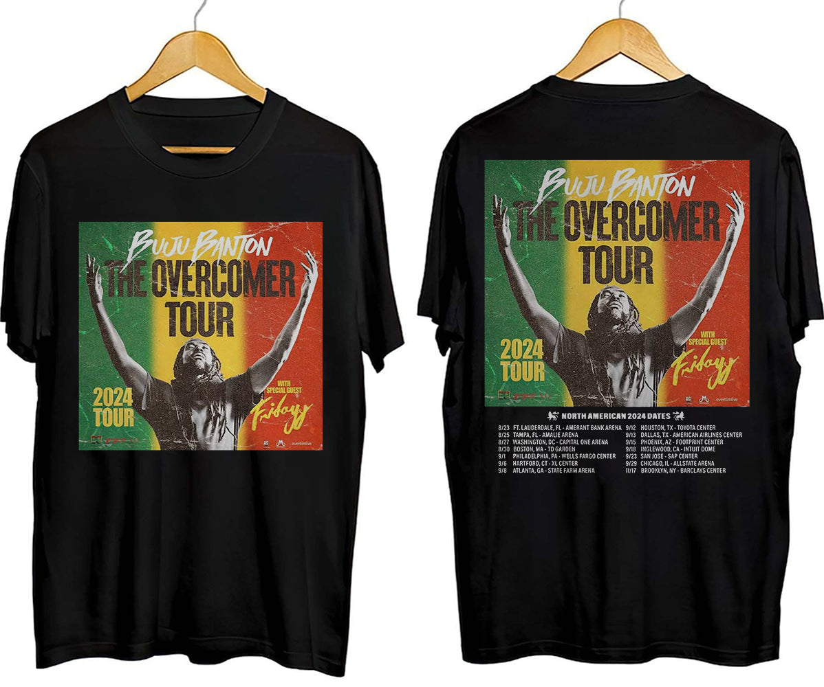 Vintage Buju Banton The Overcomer Tour 2024 Shirt, Buju Banton 2024 Concert Shirt, The Overcomer 2024 Tour Shirt, Buju Banton Fan Shirt