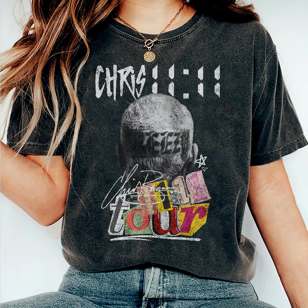 Vintage Chris Brown, Chris Brown Shirt, Vintage Chris Brown T-Shirt, 11 11 Tour T-Shirt, Chris Brown Concert Shirt