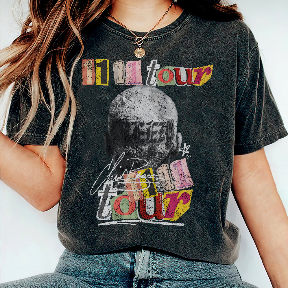 Vintage Chris Brown, Chris Brown Shirt, Vintage Chris Brown T-Shirt, 11 11 Tour T-Shirt V2, Chris Brown Concert Shirt