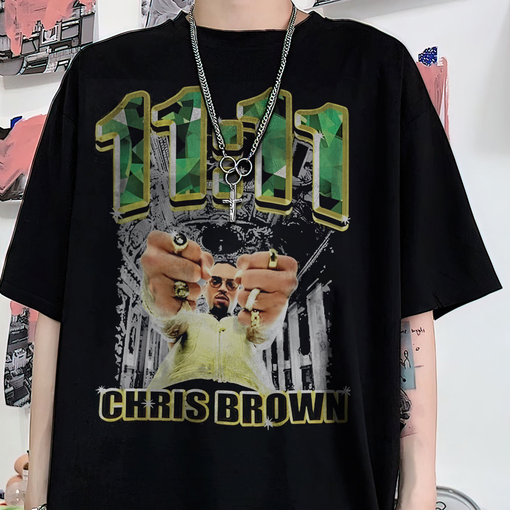 Vintage Chris Brown, Chris Brown Shirt, Vintage Chris Brown T-Shirt, 11 11 Tour T-Shirt V4 , Chris Brown Concert Shirt