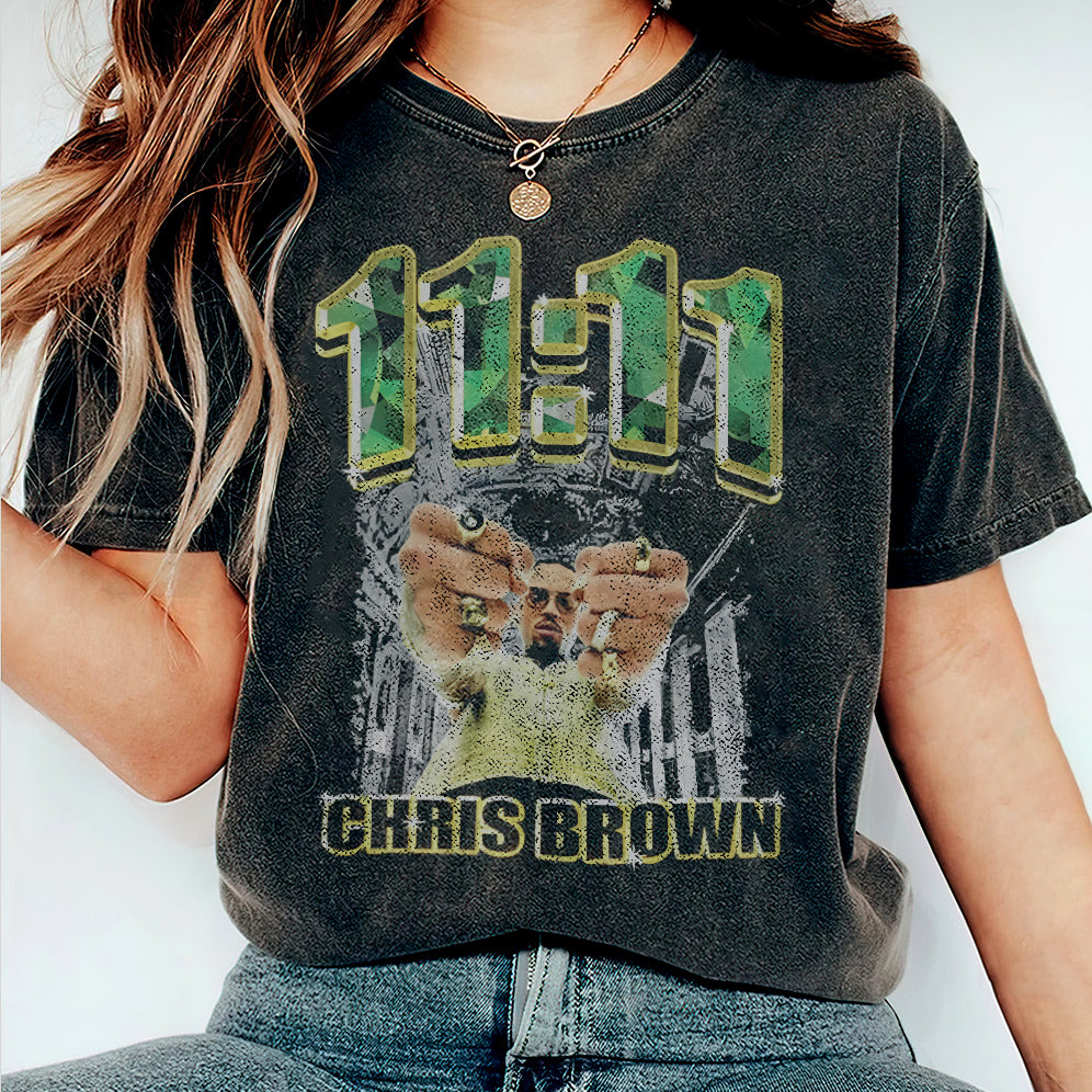 Vintage Chris Brown, Chris Brown Shirt, Vintage Chris Brown T-Shirt, 11 11 Tour T-Shirt V4 , Chris Brown Concert Shirt