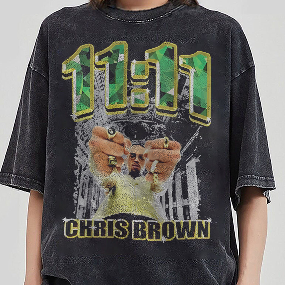 Vintage Chris Brown, Chris Brown Shirt, Vintage Chris Brown T-Shirt, 11 11 Tour T-Shirt V4 , Chris Brown Concert Shirt