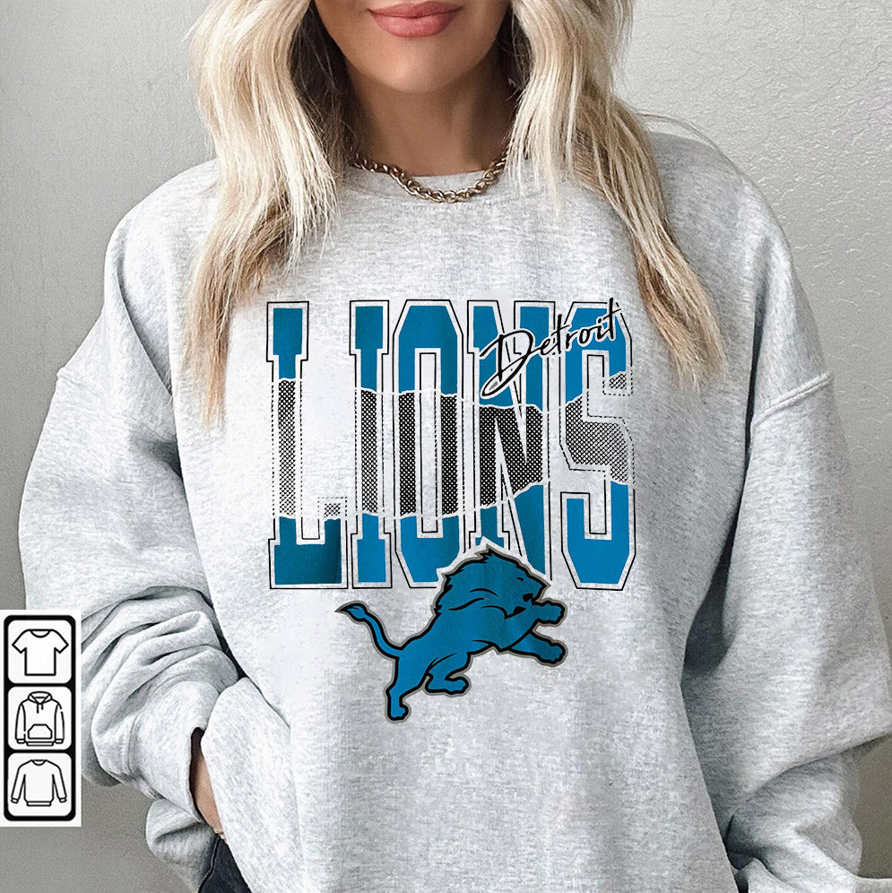 Vintage Detroit Football Sweatshirt, Vintage Detroit Lions Football Sweatshirt, Football Sweatshirt, Detroit Crewneck, Football Fan Gifts