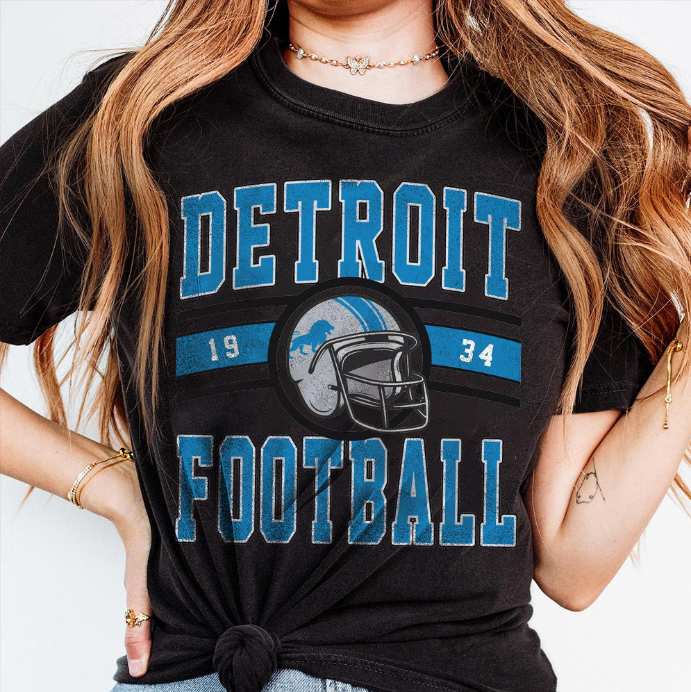 Vintage Detroit Football Sweatshirt, Vintage Style Detroit Football Crewneck, Football Sweatshirt, Detroit Crewneck, Football Fan Gifts