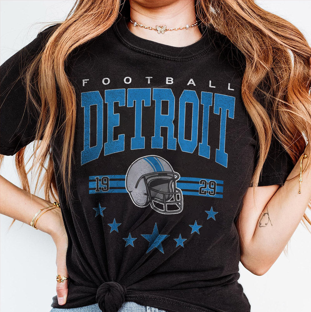 Vintage Detroit Football Sweatshirt, Vintage Style Detroit Football Crewneck V2, Football Sweatshirt, Detroit Crewneck, Football Fan Gifts