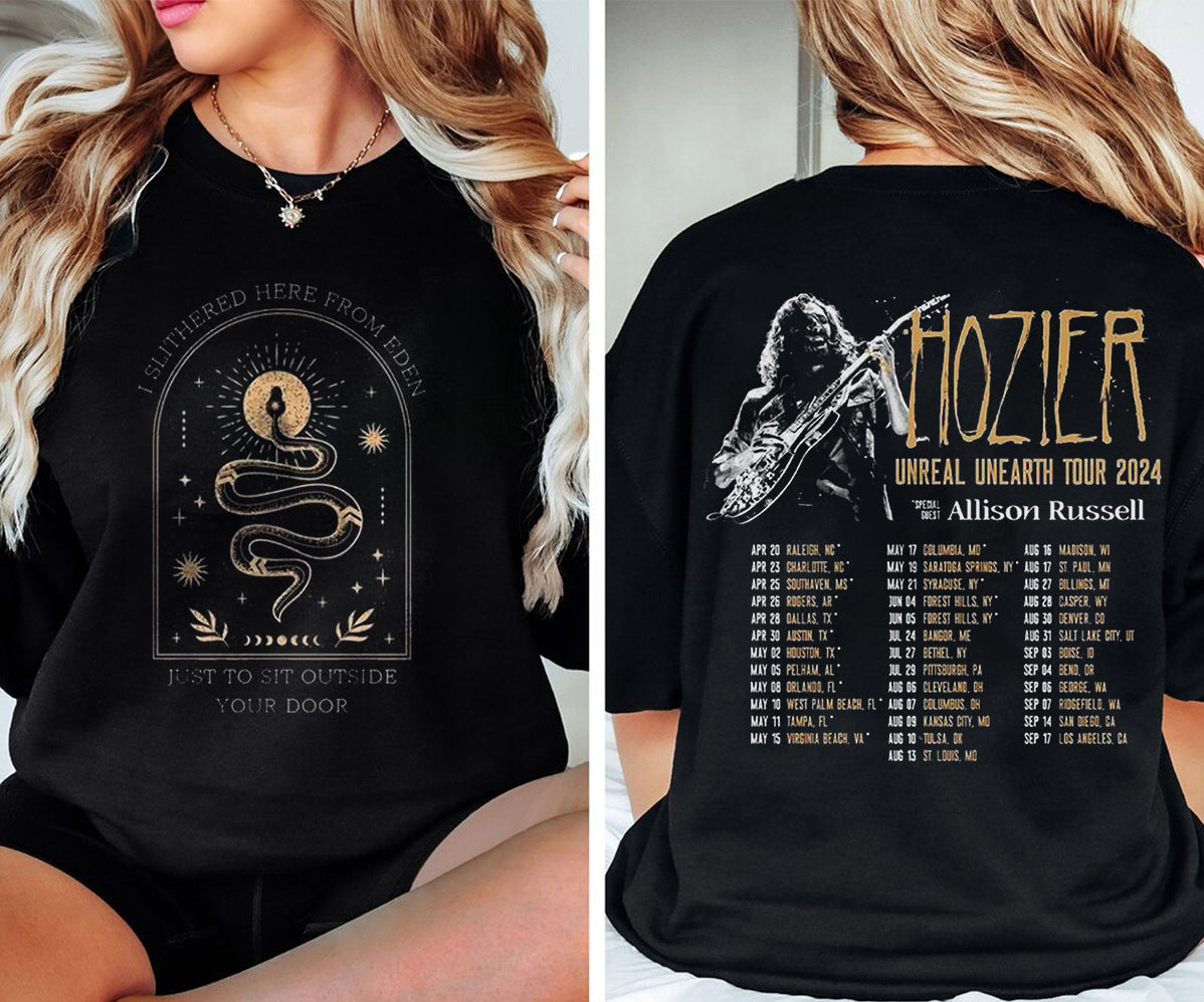 Vintage Hozier Unreal Unearth Tour 2024 T-Shirt, Hozier T-Shirt, Hozier Fan Gift Shirt, Unreal Unearth Tour 2024 Shirt, Hozier Tour Merch