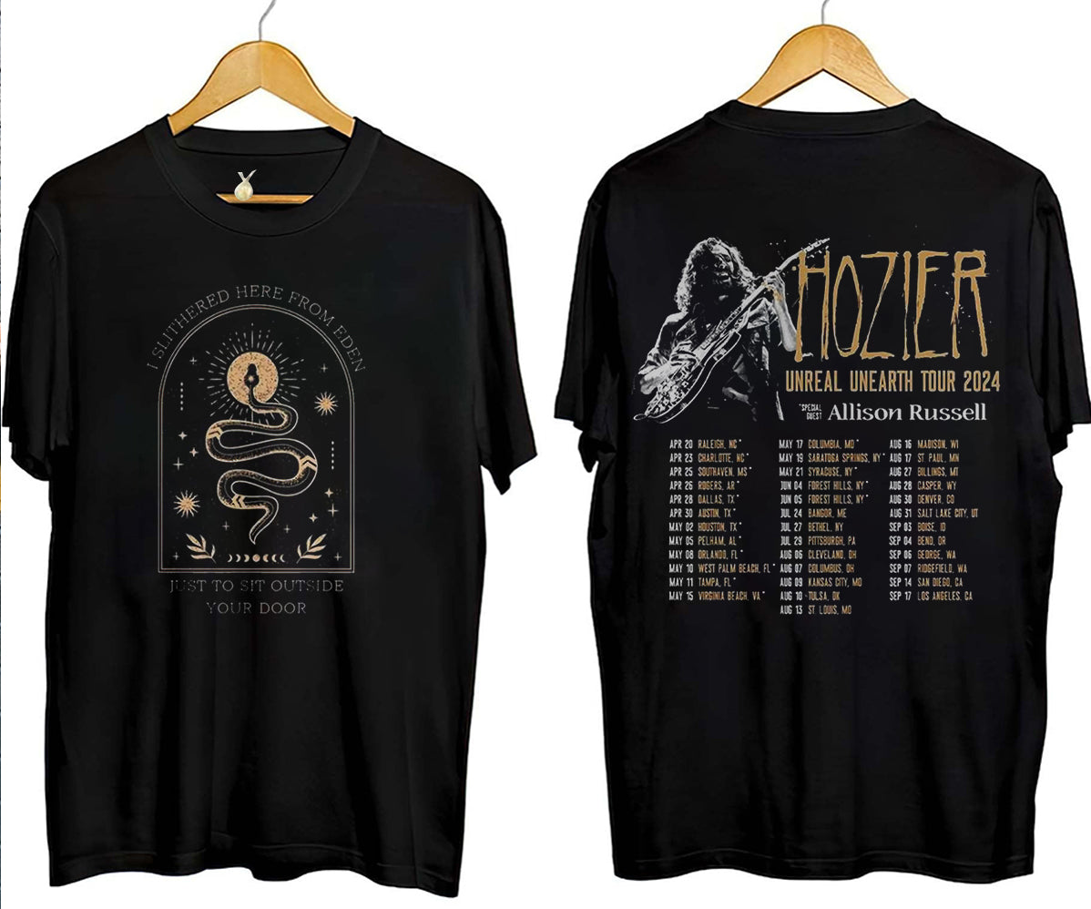 Vintage Hozier Unreal Unearth Tour 2024 T-Shirt, Hozier T-Shirt, Hozier Fan Gift Shirt, Unreal Unearth Tour 2024 Shirt, Hozier Tour Merch