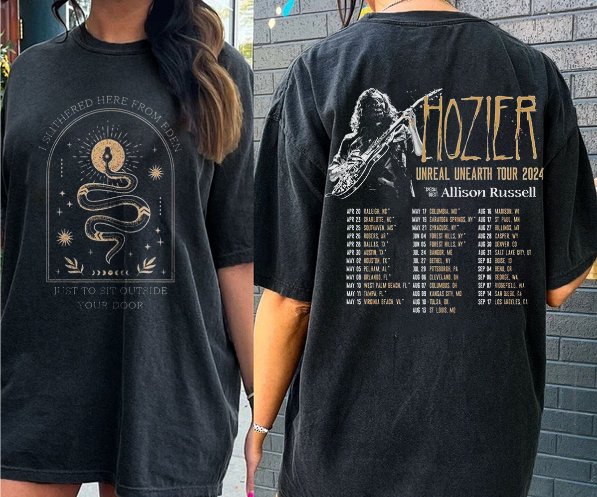 Vintage Hozier Unreal Unearth Tour 2024 T-Shirt, Hozier T-Shirt, Hozier Fan Gift Shirt, Unreal Unearth Tour 2024 Shirt, Hozier Tour Merch