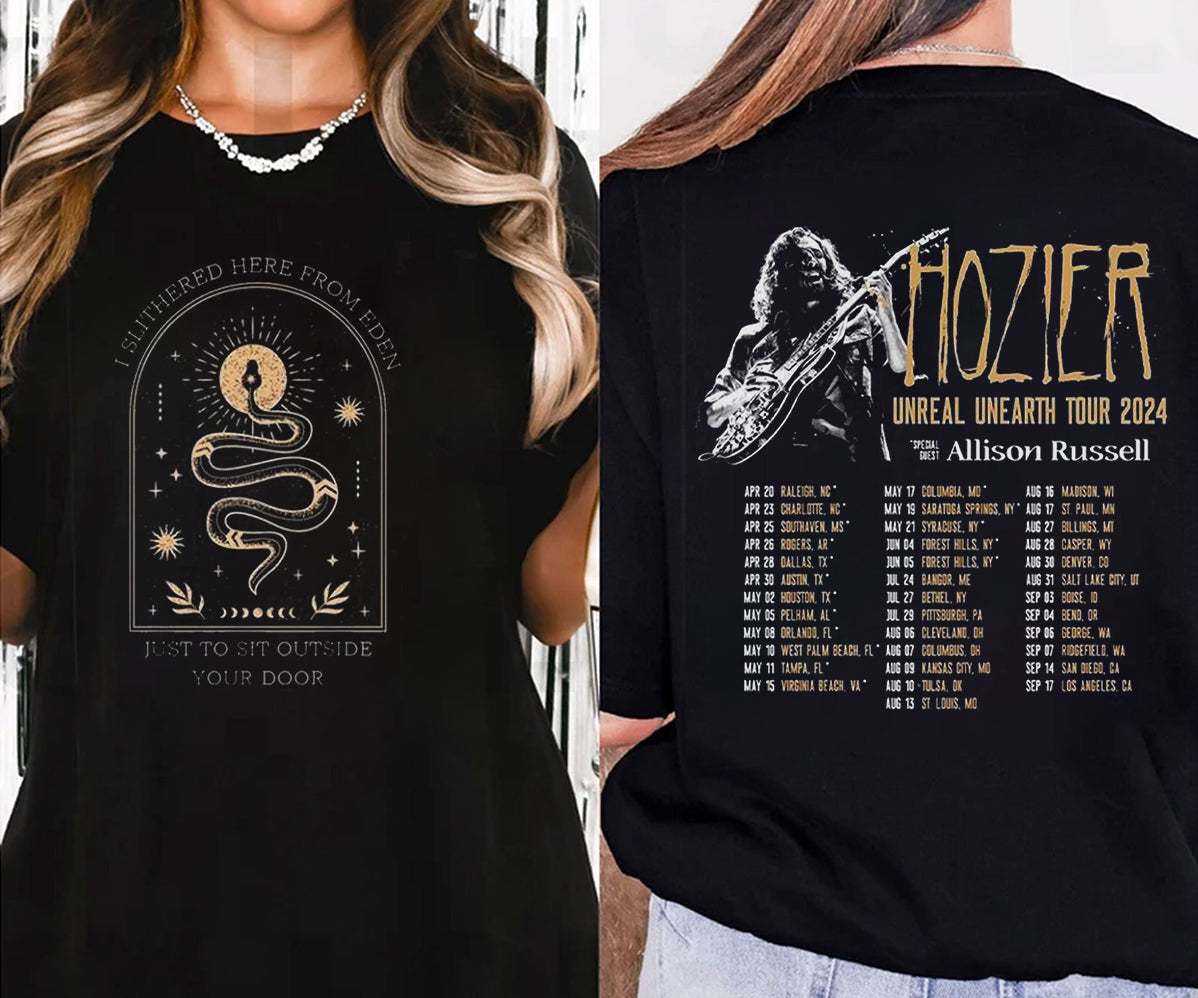 Vintage Hozier Unreal Unearth Tour 2024 T-Shirt, Hozier T-Shirt, Hozier Fan Gift Shirt, Unreal Unearth Tour 2024 Shirt, Hozier Tour Merch