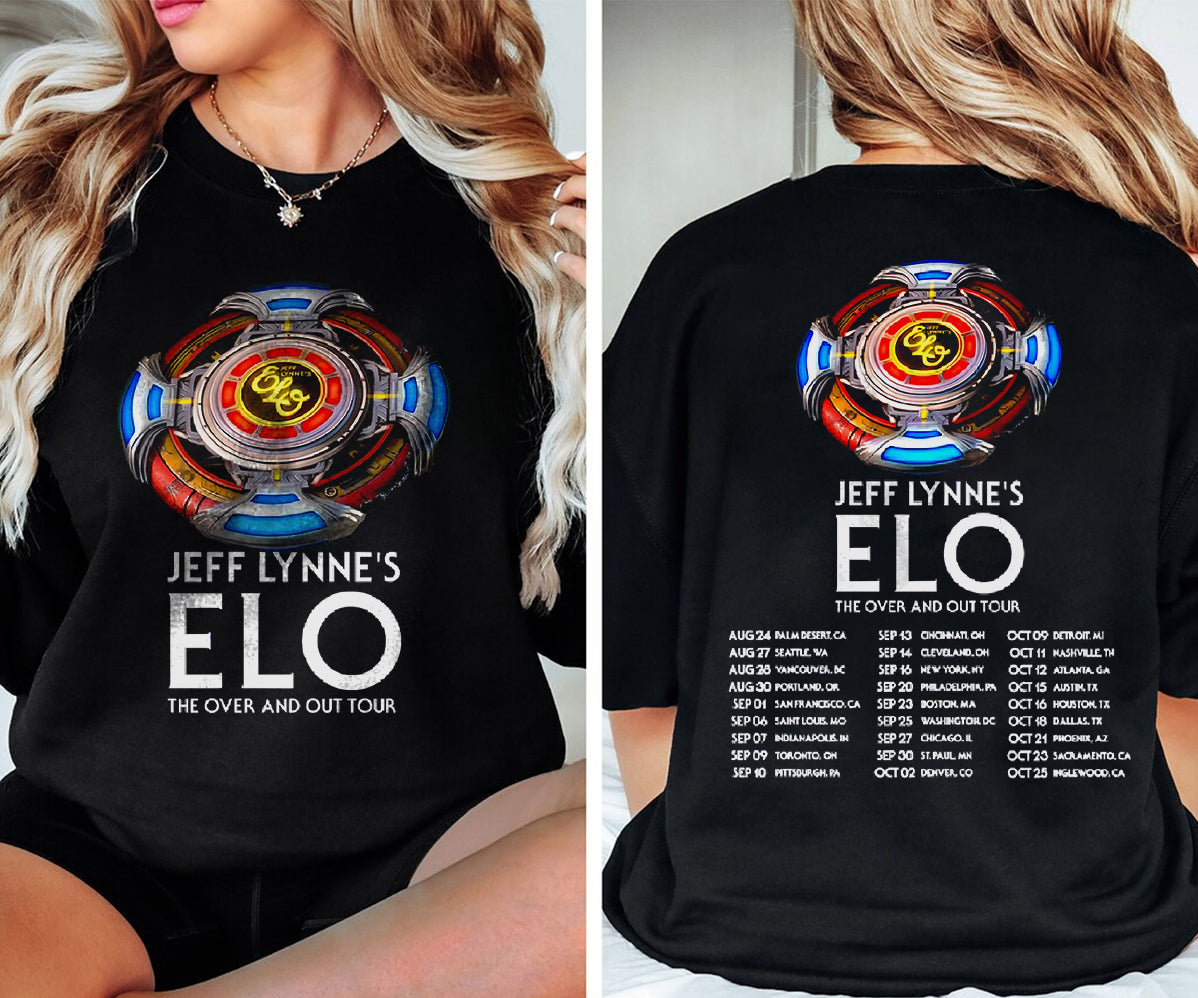 Vintage Jeff Lynne's ELO The Over and Out Tour Concert 2024 Shirt