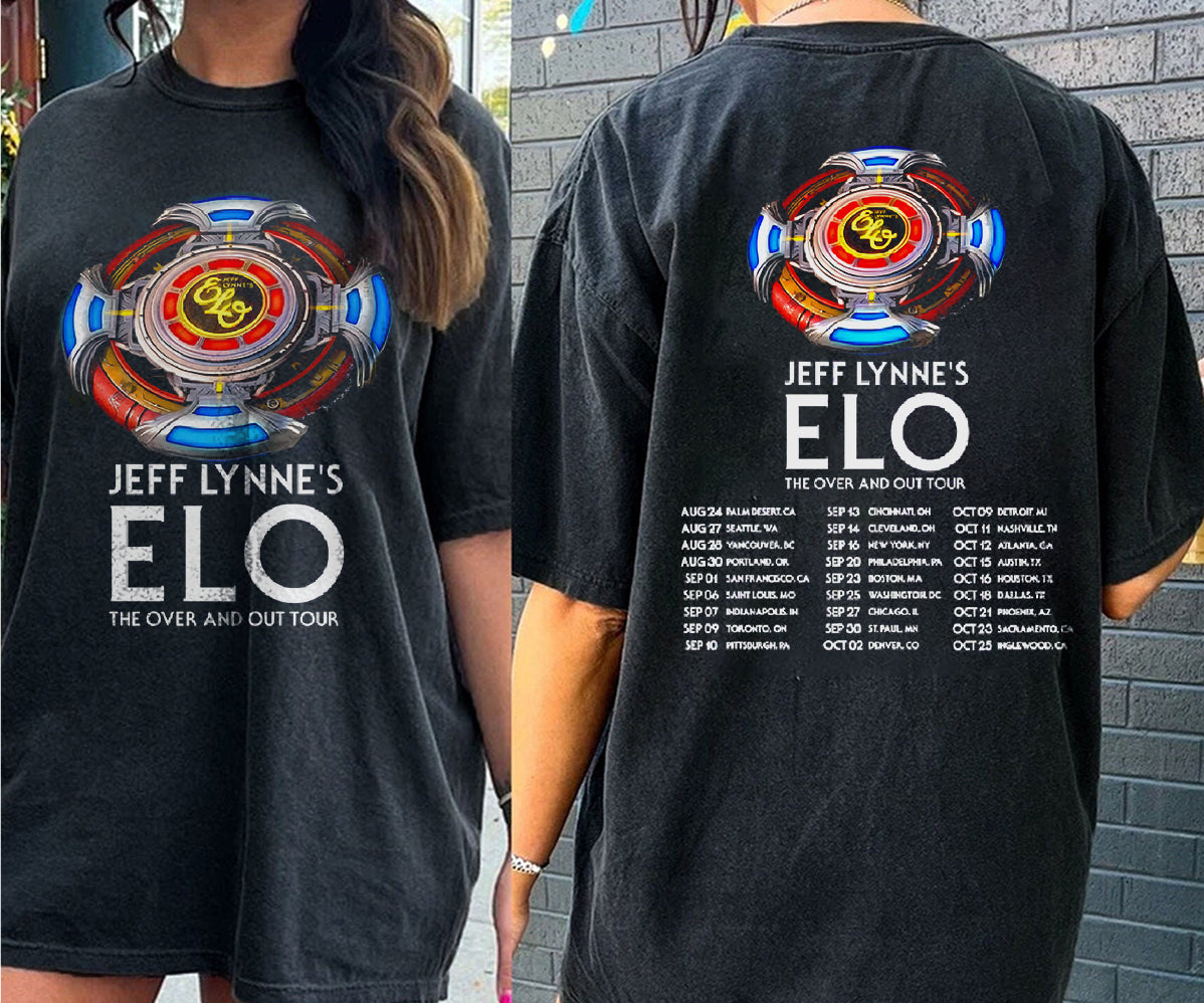 Vintage Jeff Lynne's ELO The Over and Out Tour Concert 2024 Shirt