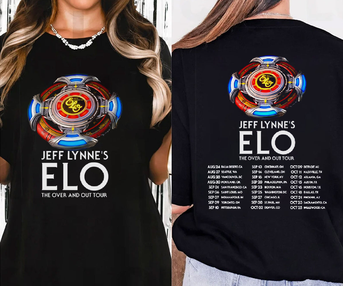 Vintage Jeff Lynne's ELO The Over and Out Tour Concert 2024 Shirt