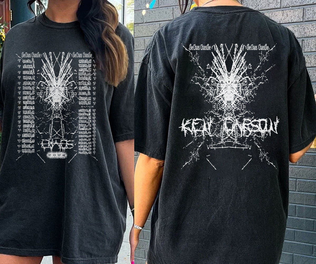 Vintage Ken Carson - Chaos World Tour 2024 Shirt, Ken Carson Rap Tee, Ken Carson Chaos Tour 2024 Shirt, Rapper Ken Carson Fan Gift