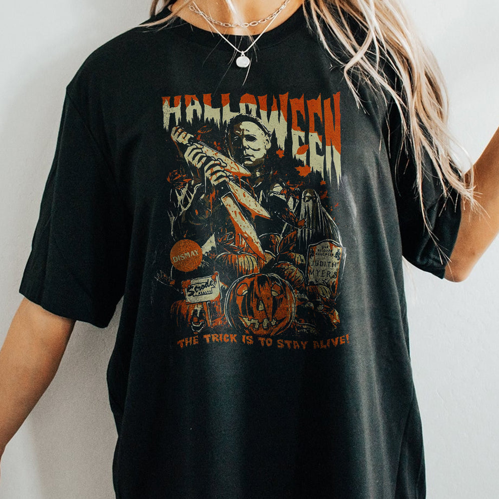 Vintage Michael Myers Halloween Shirt, Horror Movie Shirt, Myers Thriller Friday the 13th Horror Shirt, Retro Halloween Sweatshirt
