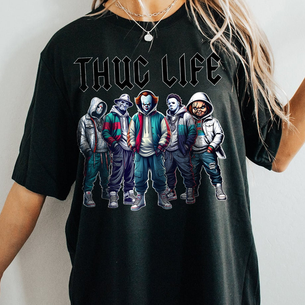 Vintage Modern Thug Life Horror Movie Shirt, Movie Killer Shirt V5,Scary Halloween Sweatshirt, Horror Friend Tee, Retro Halloween Shirt,Halloween Party