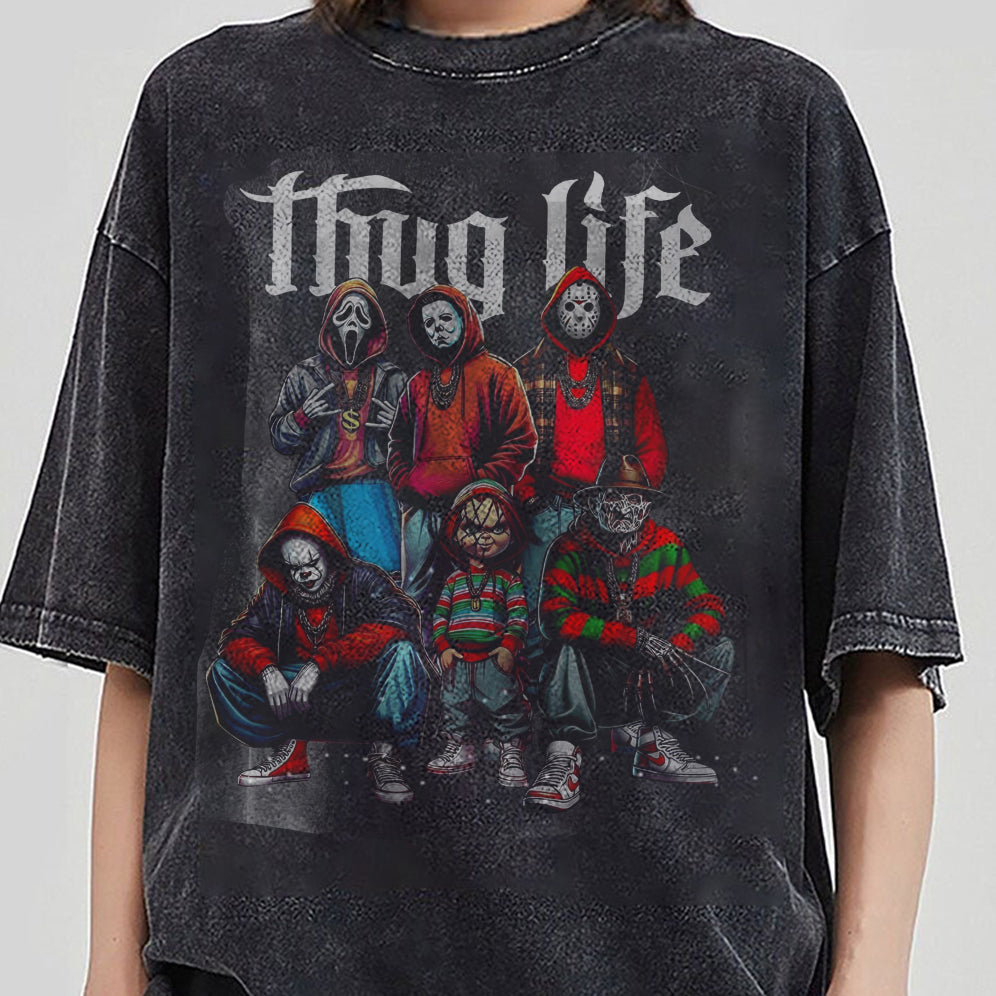 Vintage Modern Thug Life Horror Movie Shirt, Movie Killer Shirt V8, Scary Halloween Sweatshirt, Horror Friend Tee, Retro Halloween Shirt,Hallowe