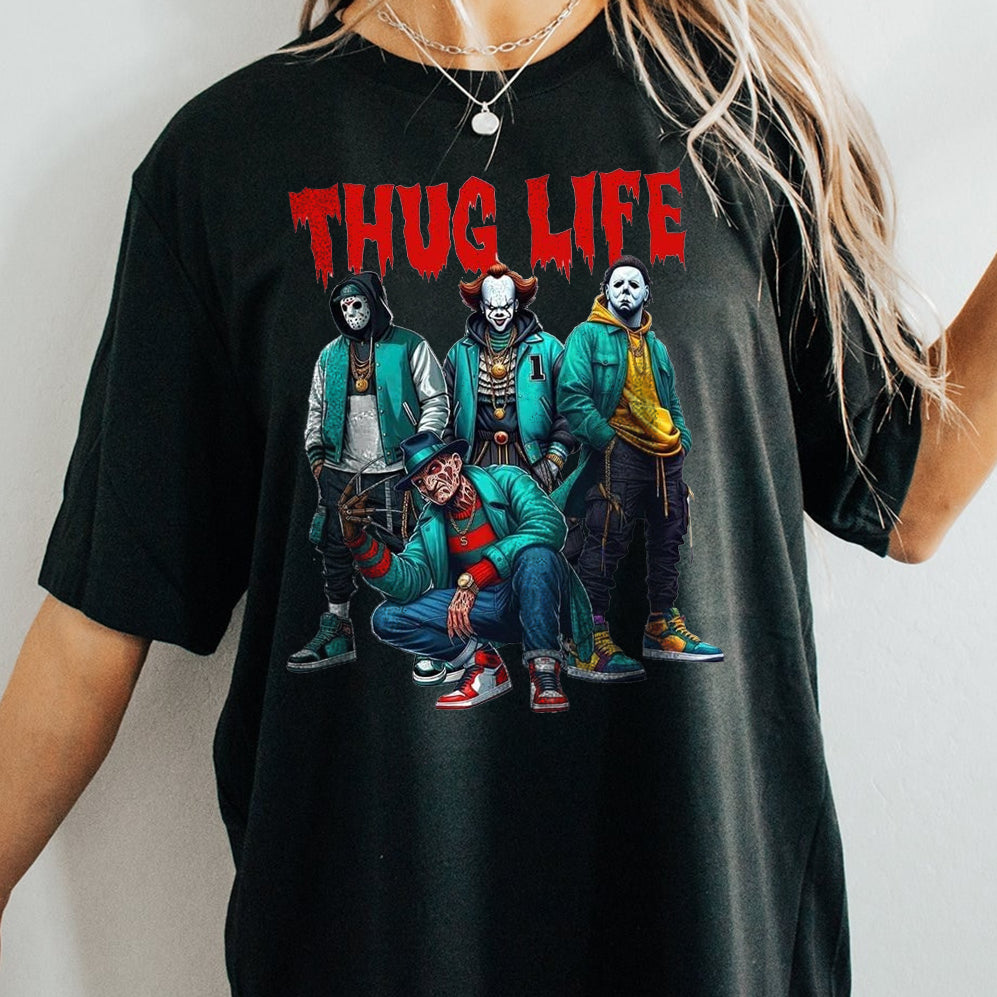 Vintage Modern Thug Life Horror Movie Shirt, Movie Killer Shirt,Scary Halloween Sweatshirt, Horror Friend Tee, Retro Halloween Shirt,Halloween Party