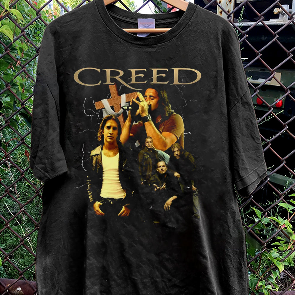 Retro Creed Band Bootleg T-Shirt, Creed Band Fan Gift Shirt, Creed 2024 Tour Shirt, Rock Band Creed Graphic Shirt, Creed Band Merch Shirt