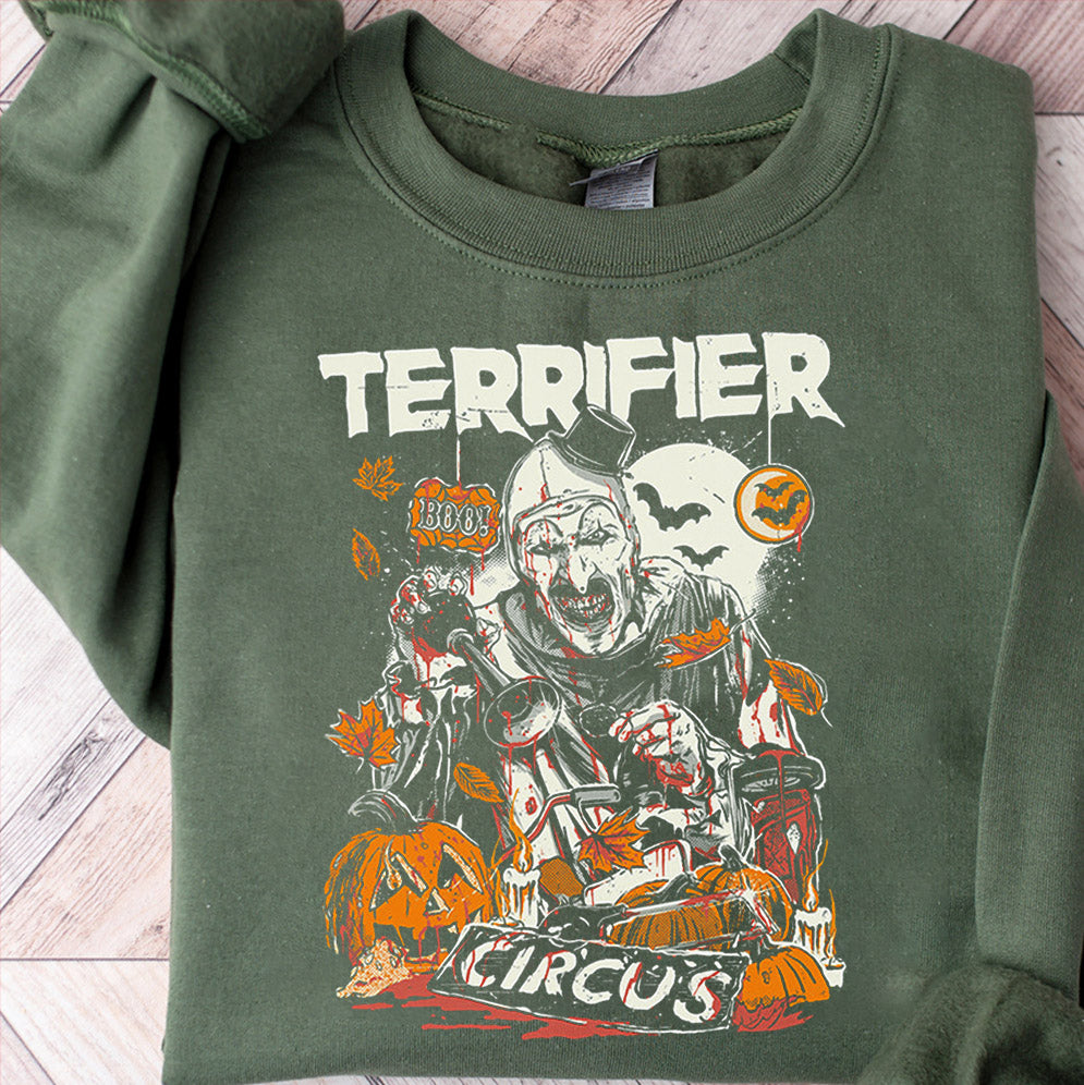 Vintage Terrifier Horror Movie Sweatshirt, Spooky Season Sweatshirt, Halloween Special, Trending Shirt, Terrify Hoodie, Halloween Sweatshirt
