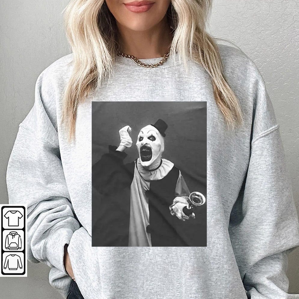 Vintage Terrifier Shirt, Art the Clown Tshirt, Horror Movie Shirt, Clown Tee, Creepy Clown Shirt, Halloween Gift1