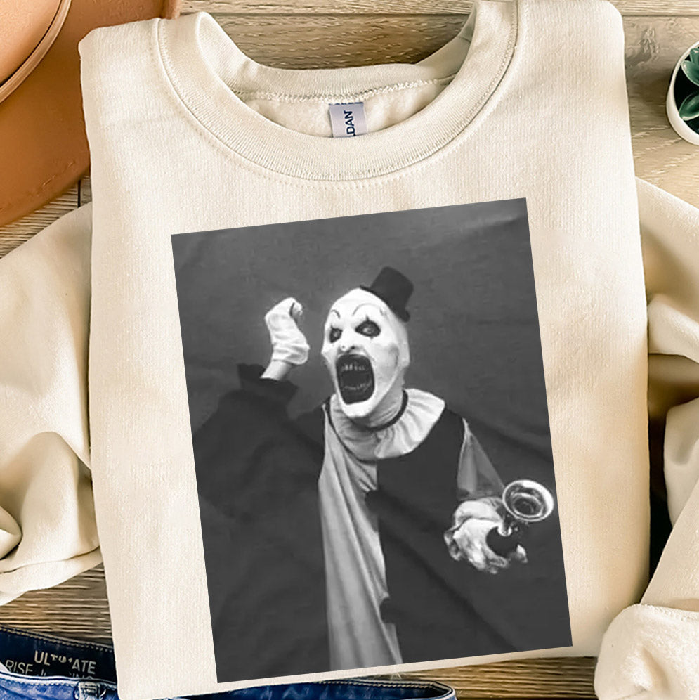 Vintage Terrifier Shirt, Art the Clown Tshirt, Horror Movie Shirt, Clown Tee, Creepy Clown Shirt, Halloween Gift1