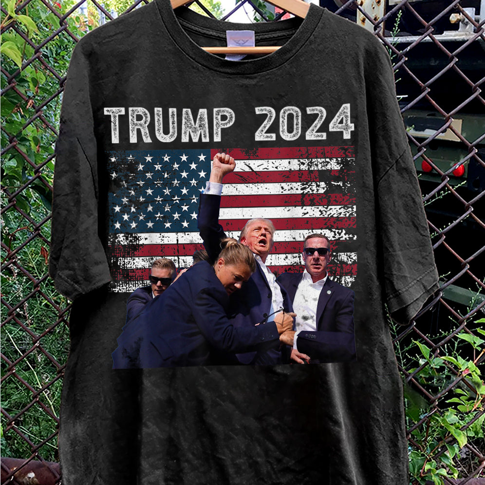 Vintage Trump 2024 Shirt, Retro Trump Shot Shirt, Trump Pennsylvania Rally, Republican Gifts, President Trump, MAGA Shirt, Political Shirt, Election Shirt