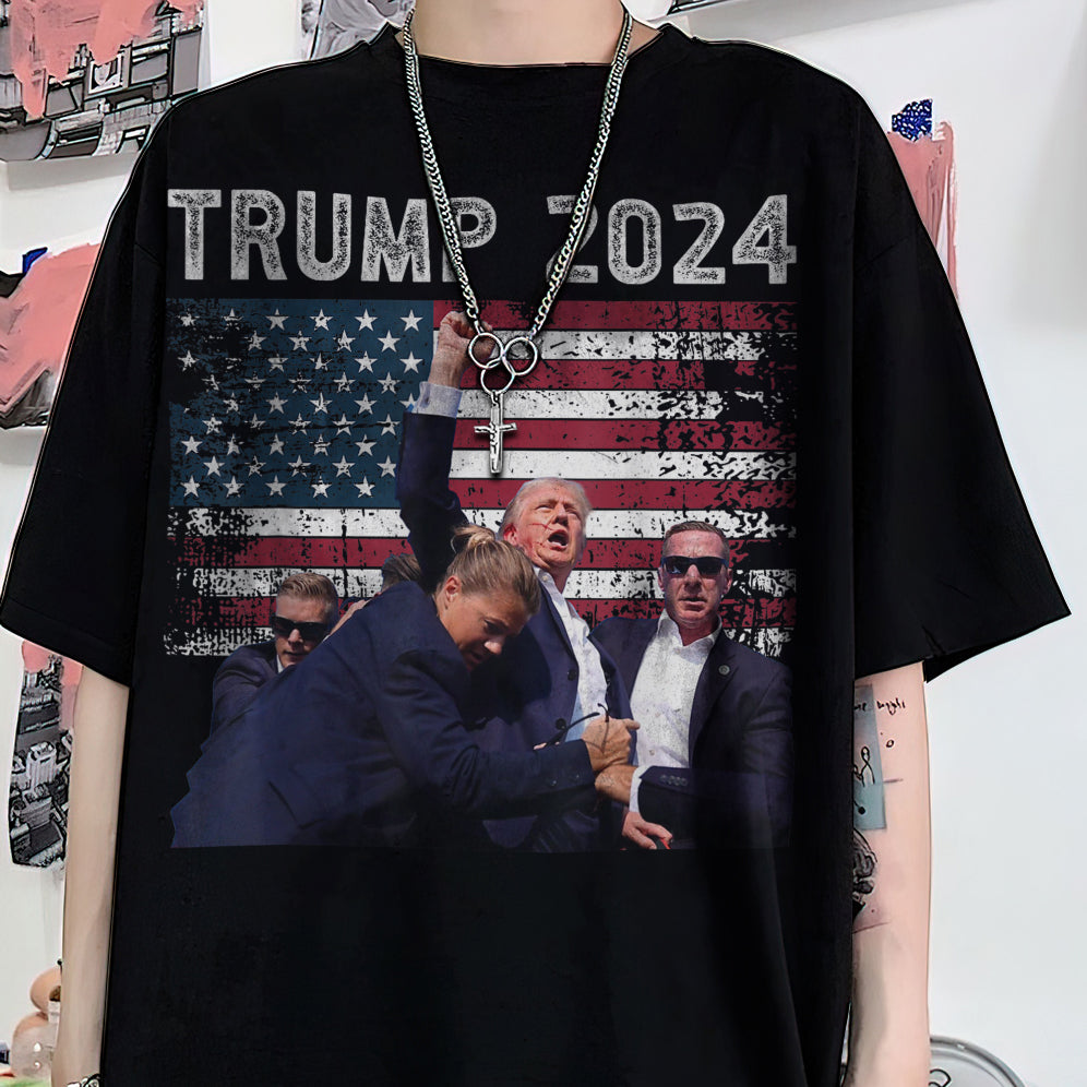 Vintage Trump 2024 Shirt, Retro Trump Shot Shirt, Trump Pennsylvania Rally, Republican Gifts, President Trump, MAGA Shirt, Political Shirt, Election Shirt