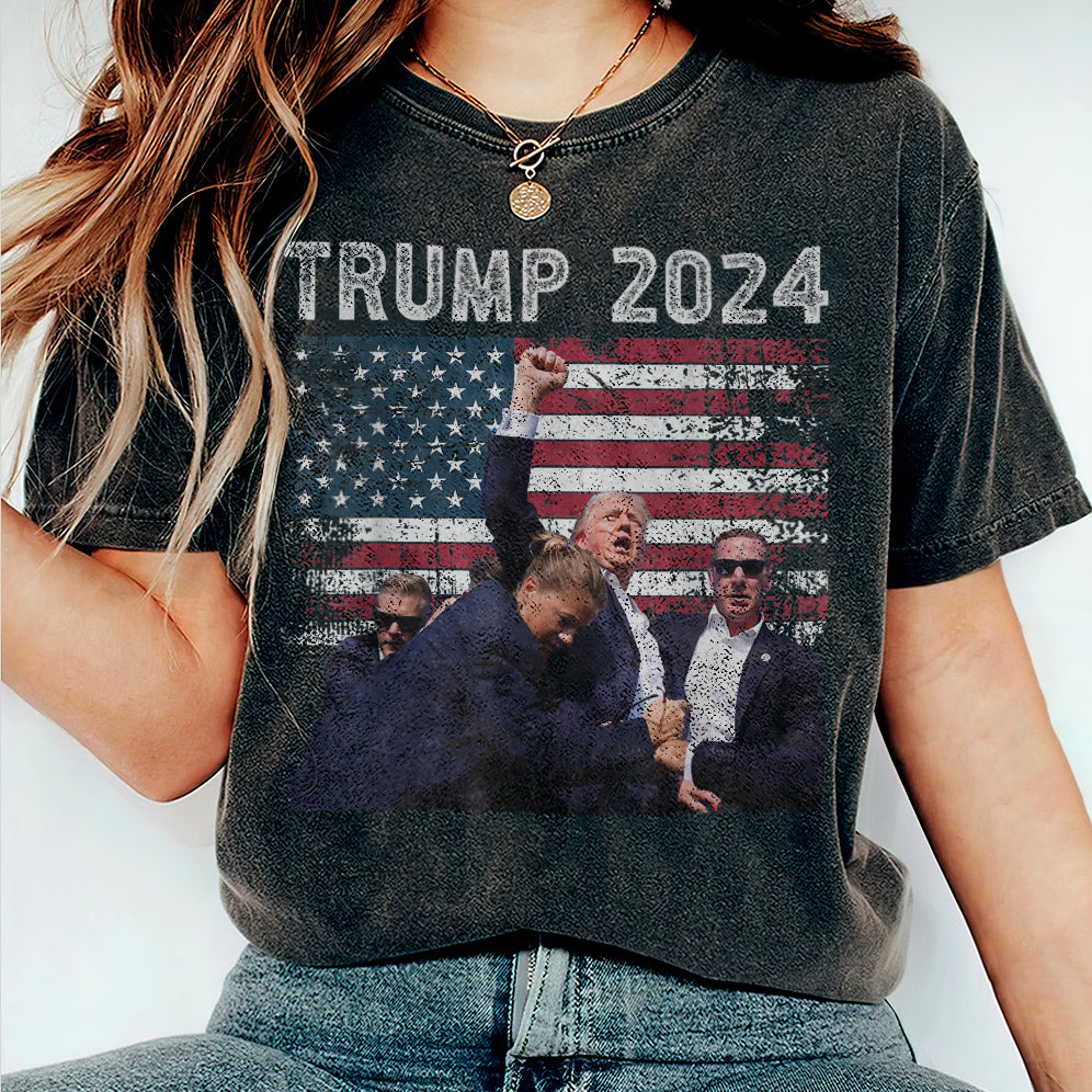 Vintage Trump 2024 Shirt, Retro Trump Shot Shirt, Trump Pennsylvania Rally, Republican Gifts, President Trump, MAGA Shirt, Political Shirt, Election Shirt