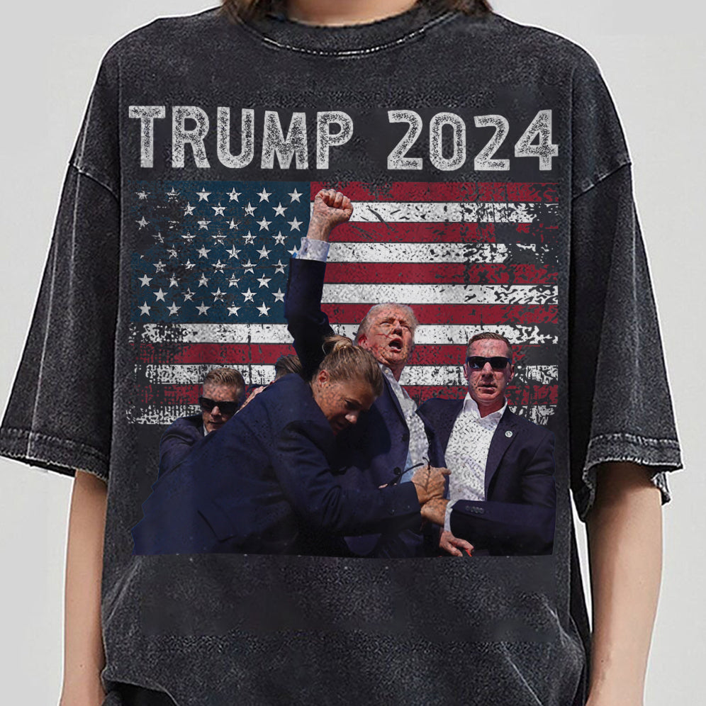 Vintage Trump 2024 Shirt, Retro Trump Shot Shirt, Trump Pennsylvania Rally, Republican Gifts, President Trump, MAGA Shirt, Political Shirt, Election Shirt