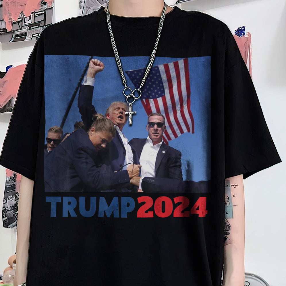 Vintage Trump 2024 Shirt, Retro Trump Shot Shirt, Trump Pennsylvania Rally, Republican Gifts V19, President Trump, MAGA Shirt, Political Shirt, Election Shirt