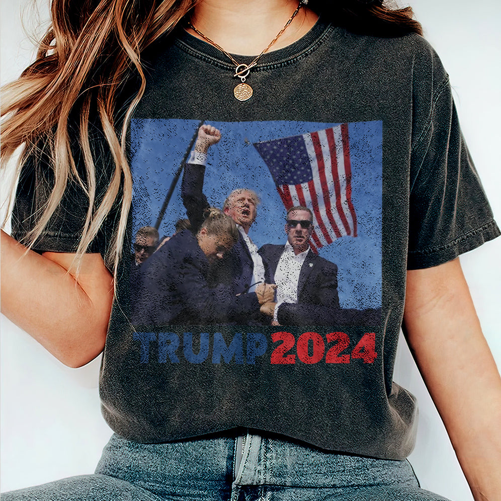 Vintage Trump 2024 Shirt, Retro Trump Shot Shirt, Trump Pennsylvania Rally, Republican Gifts V19, President Trump, MAGA Shirt, Political Shirt, Election Shirt