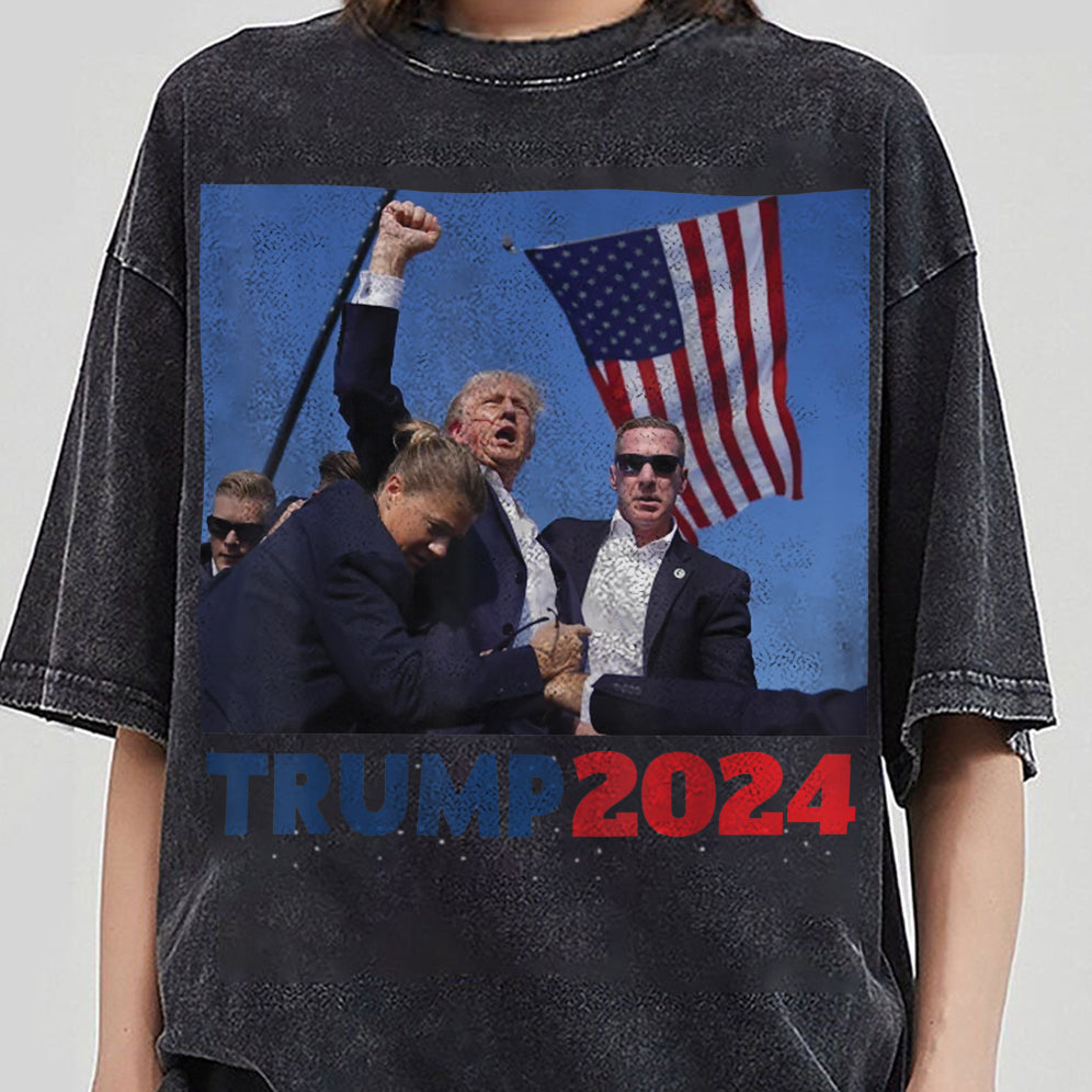 Vintage Trump 2024 Shirt, Retro Trump Shot Shirt, Trump Pennsylvania Rally, Republican Gifts V19, President Trump, MAGA Shirt, Political Shirt, Election Shirt