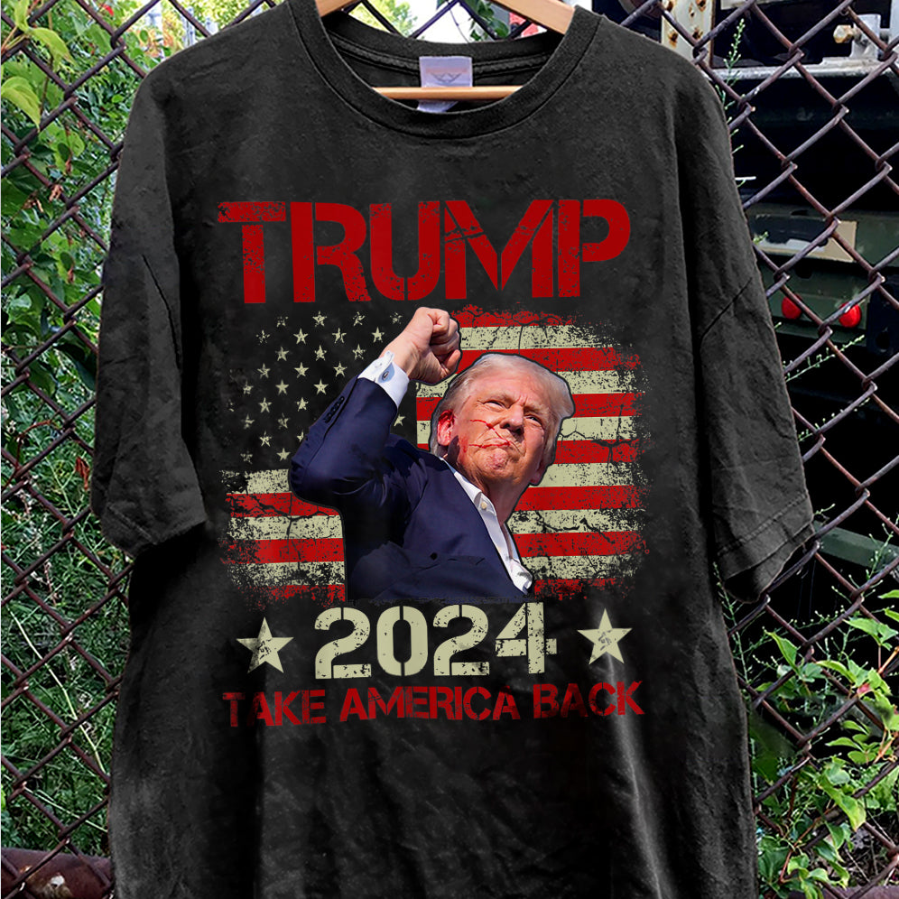 Vintage Trump 2024 Shirt, Retro Trump Shot Shirt, Trump Pennsylvania Rally, Republican Gifts V20, President Trump, MAGA Shirt, Political Shirt, Election Shirt