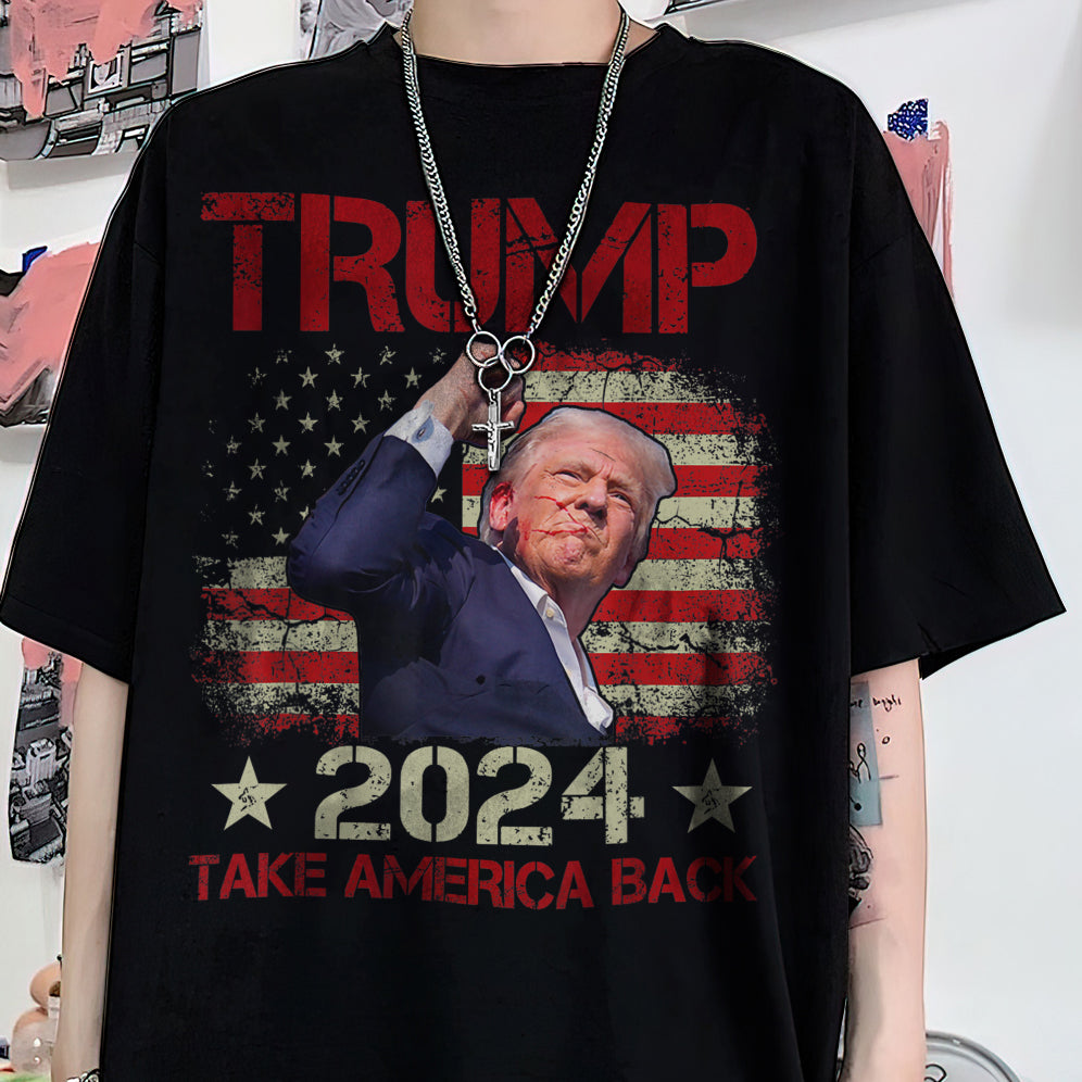 Vintage Trump 2024 Shirt, Retro Trump Shot Shirt, Trump Pennsylvania Rally, Republican Gifts V20, President Trump, MAGA Shirt, Political Shirt, Election Shirt