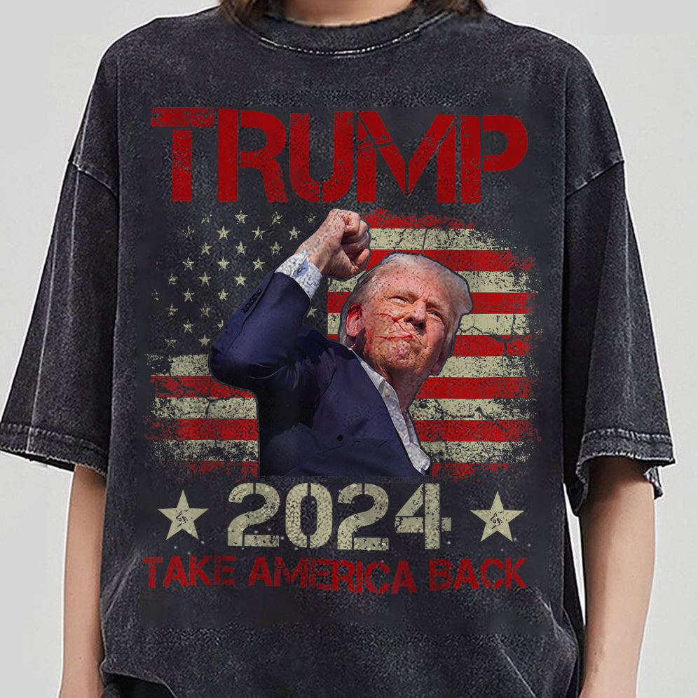 Vintage Trump 2024 Shirt, Retro Trump Shot Shirt, Trump Pennsylvania Rally, Republican Gifts V20, President Trump, MAGA Shirt, Political Shirt, Election Shirt