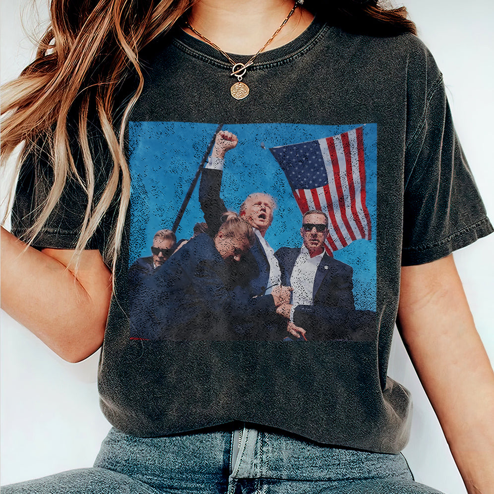 Vintage Trump 2024 Shirt, Retro Trump Shot Shirt, Trump Pennsylvania Rally, Republican Gifts V24, President Trump, MAGA Shirt, Political Shirt, Election Shirt