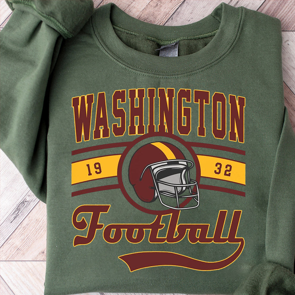 Vintage Washington Football Crewneck, Vintage Style Washington Sweatshirt, Commander Sweater, Washington Fans Gift, Washington T-Shirt