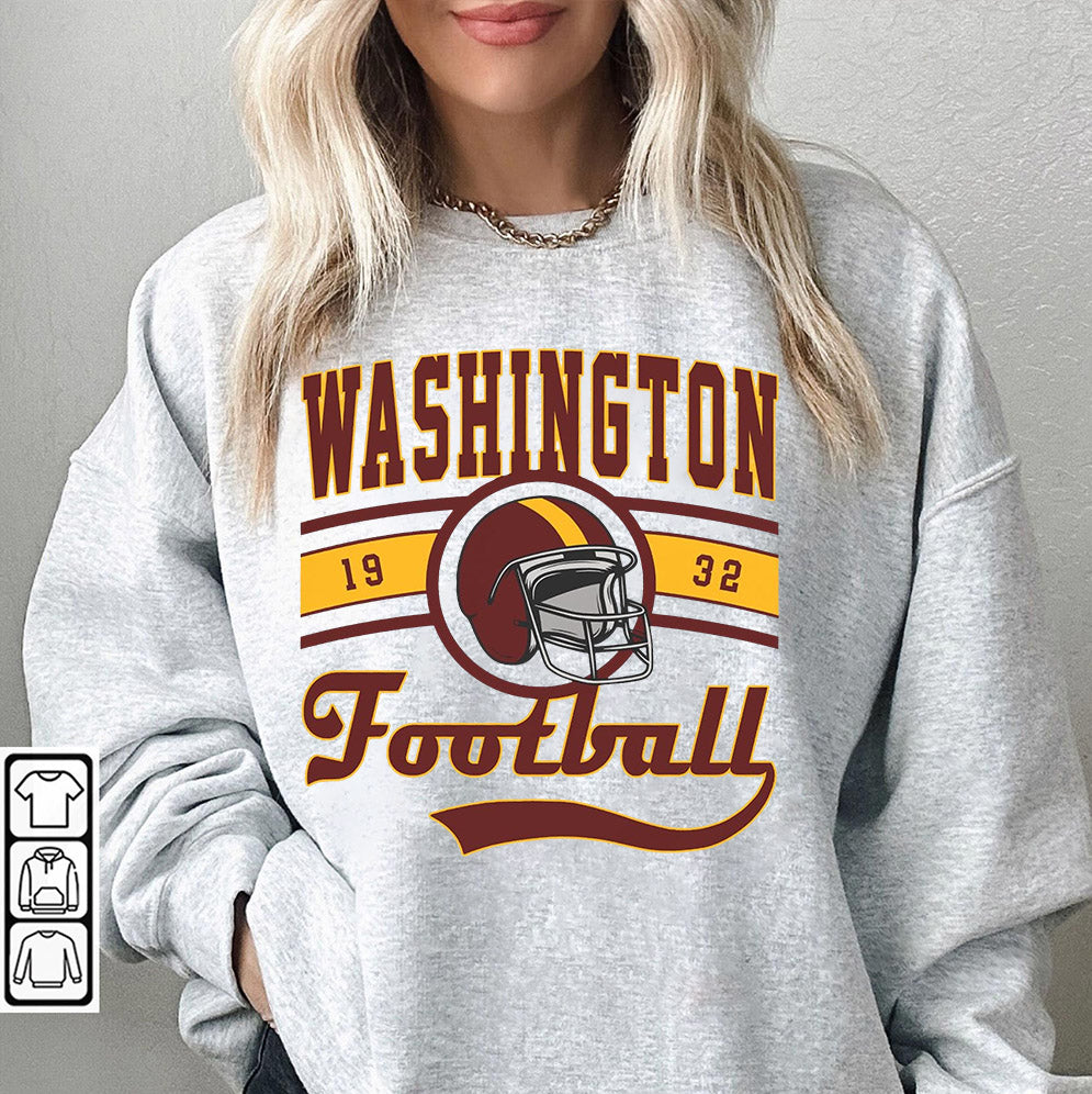 Vintage Washington Football Crewneck, Vintage Style Washington Sweatshirt, Commander Sweater, Washington Fans Gift, Washington T-Shirt