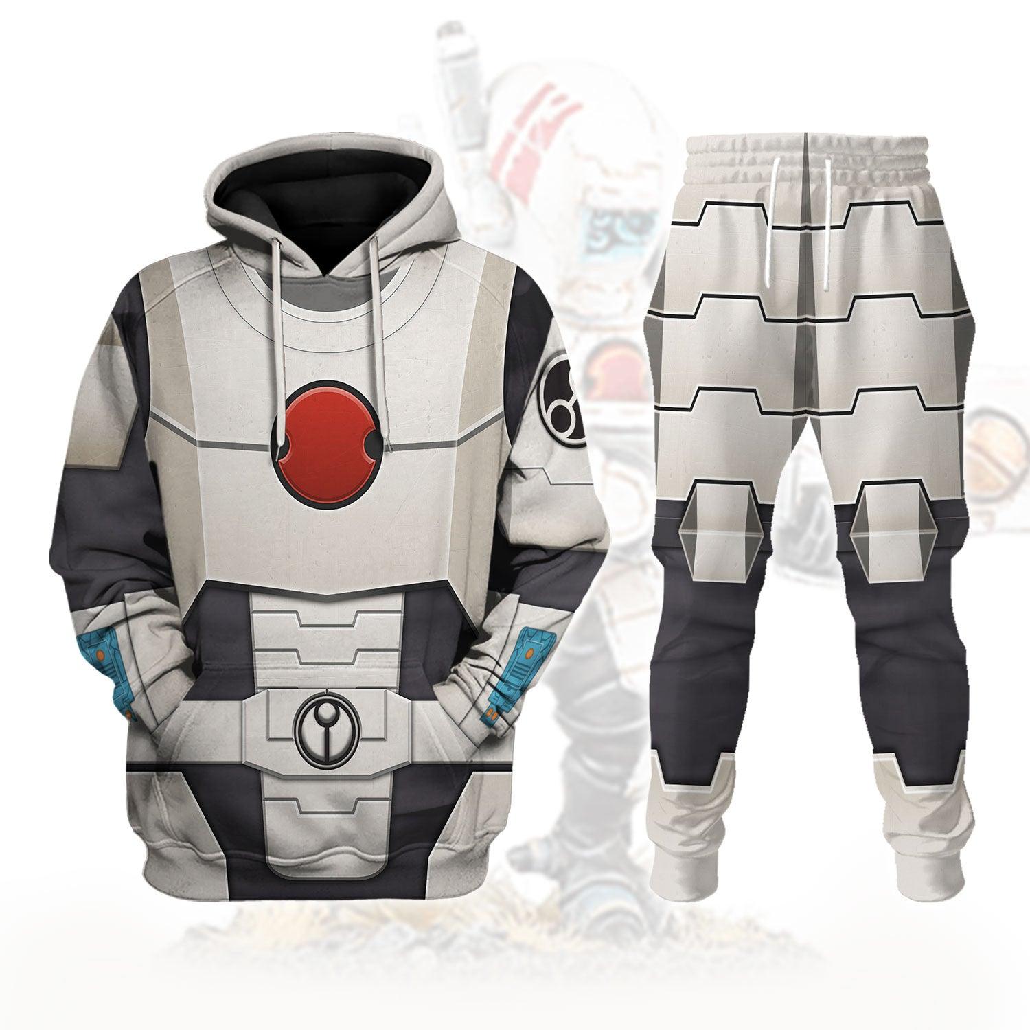 Vior'la Warhammer Costume Hoodie Jogger,Vior'la Space Marines Cosplay 3D Hoodie Pants, Warhammer 3D Tracksuit, Warhammer Game Outfit TQT1