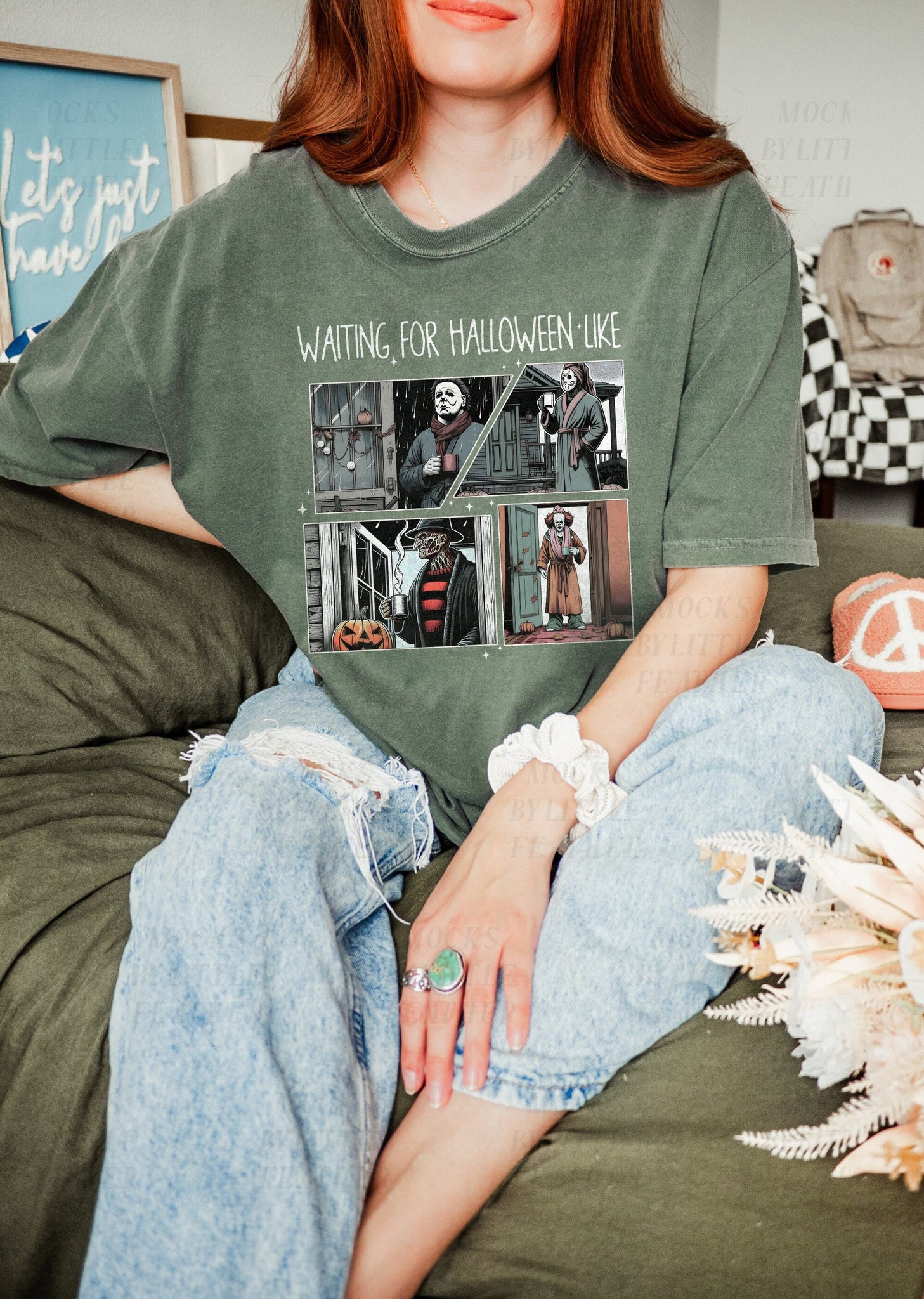 Waiting For Halloween Like  Shirt, Retro Horror Characters Halloween Shirt, Spooky Season Shirt, Adult Humor Halloween Shirt HW2607 14