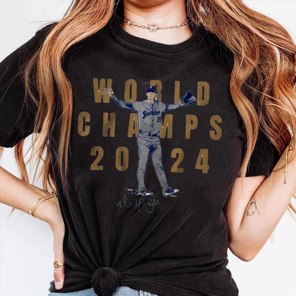 Walker Buehler Los Angeles Dodgers world champs the final out 2024 shir, Los Angeles World Series Sweatshirt, LA Dodgers T-shirt