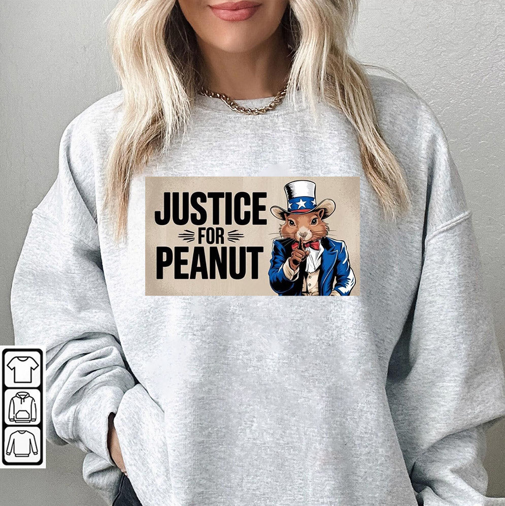 We Want Justice for Peanut Peanut The Squirrel 2024 Shirt, Peanut Squirrel, Squirrel Lover Tshirt, Peanut the Squirrel, Peanut Justice, Funny Squirrel Shirt, Animal Lovers