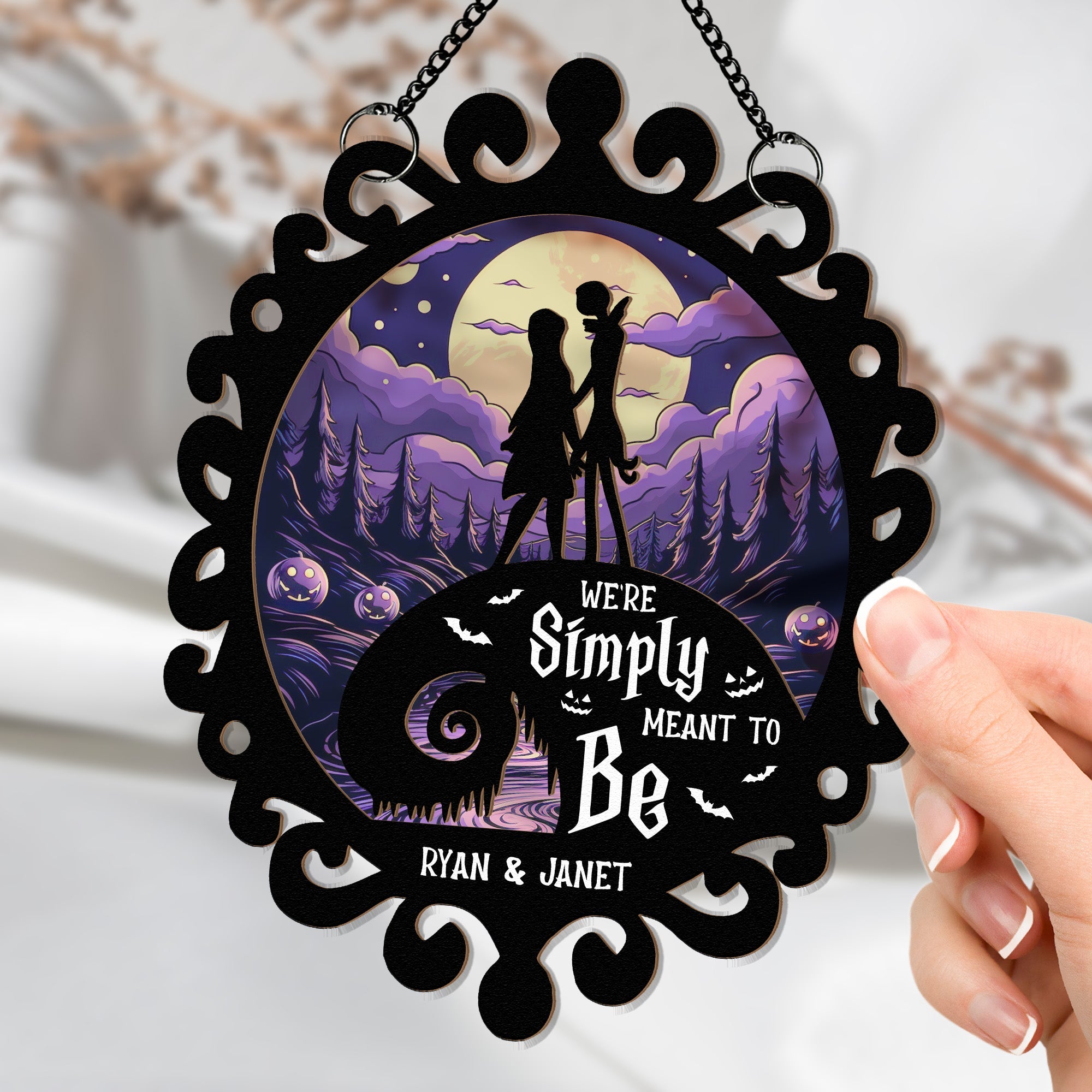 We're Simply Meant To Be - Personalized Window Hanging Suncatcher Ornament   ORHA2208