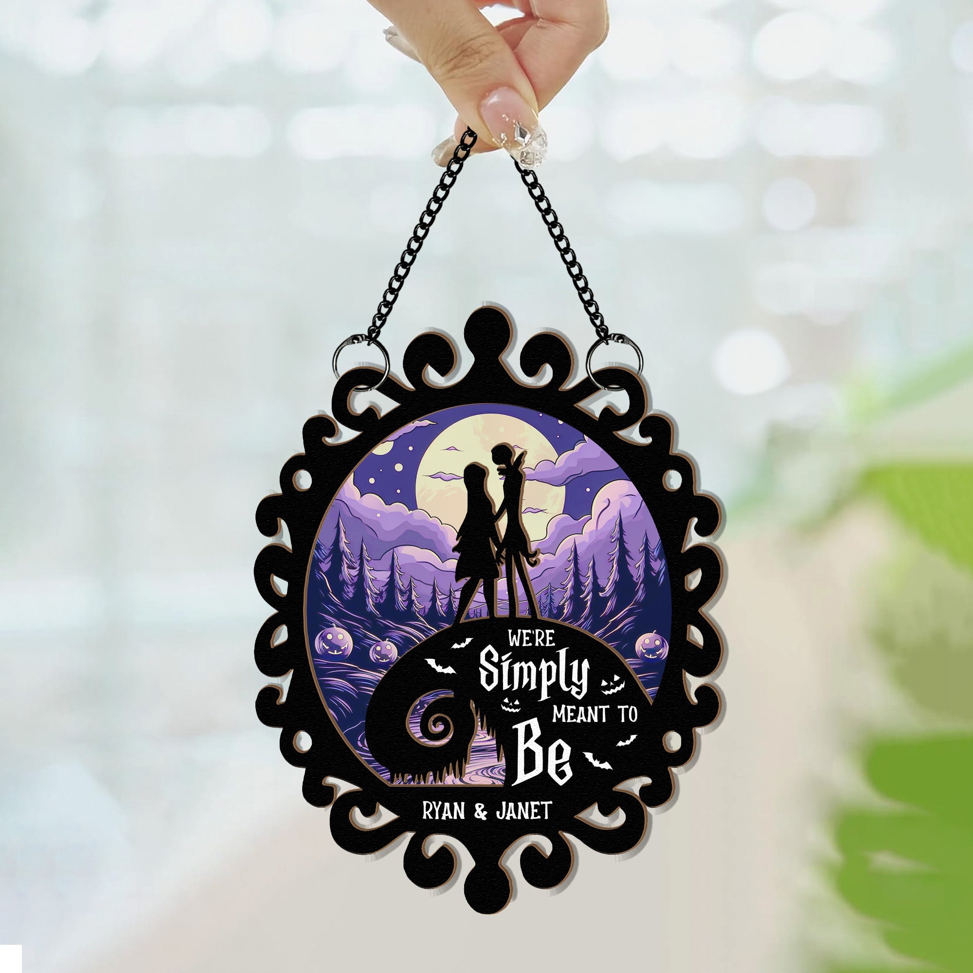 We're Simply Meant To Be - Personalized Window Hanging Suncatcher Ornament   ORHA2208