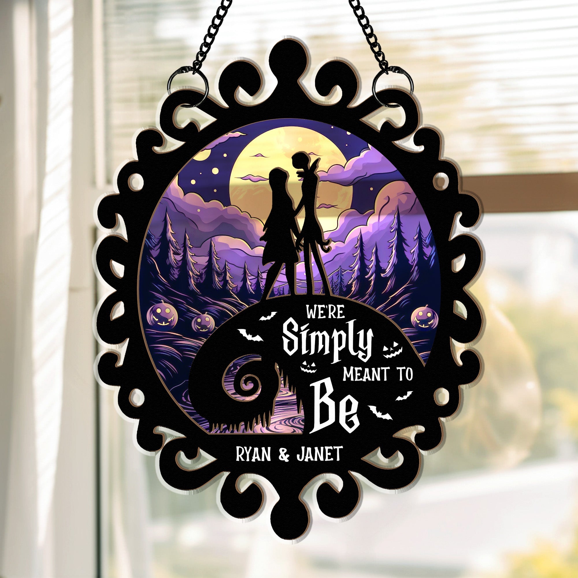 We're Simply Meant To Be - Personalized Window Hanging Suncatcher Ornament   ORHA2208