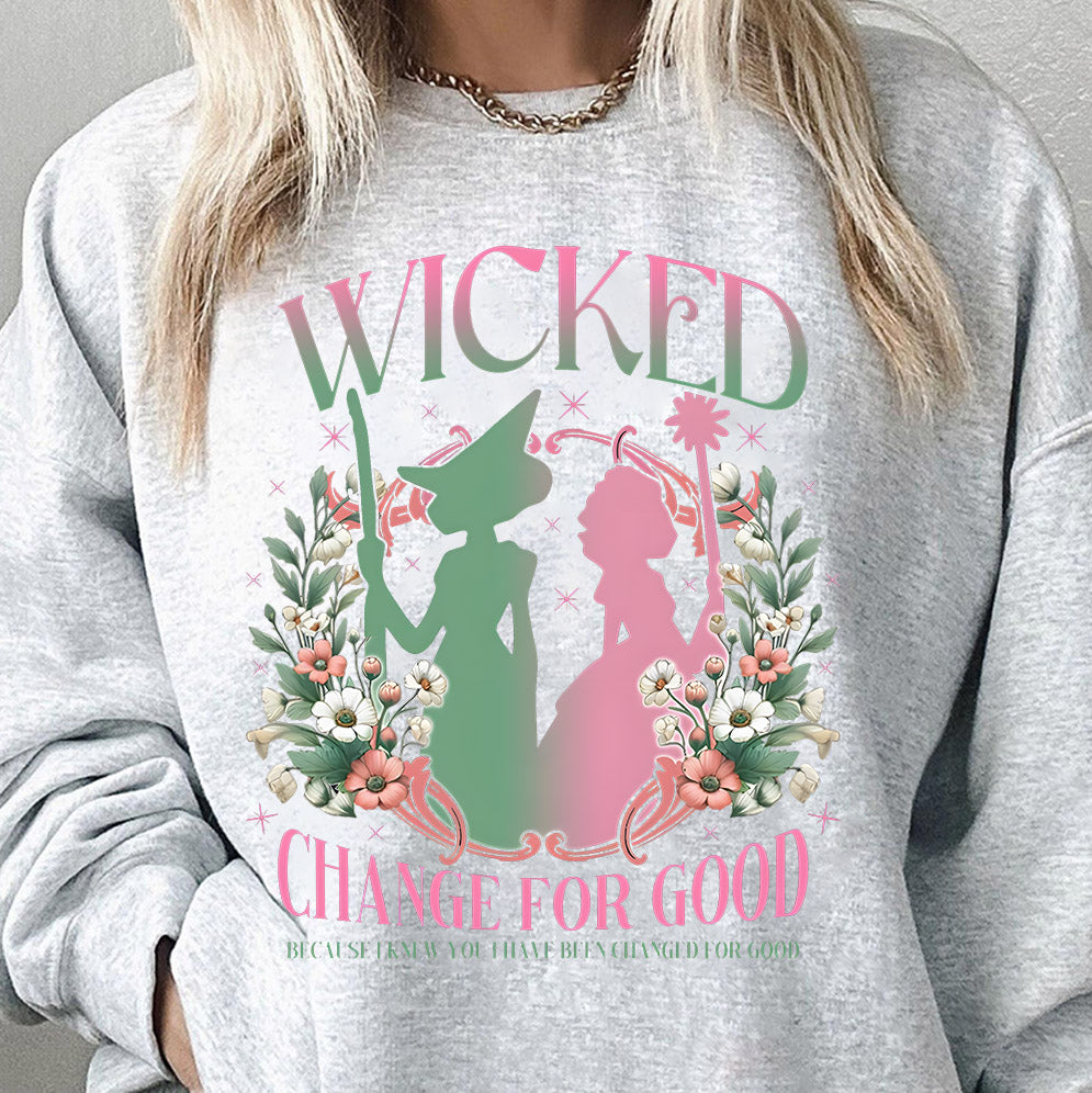 Wicked Change For Good Glitter Shirt, Defy Gravity Broomstick Magic Wand Shirt, Wicked Musical Movie Fan Shirt, Wicked Shirt, Wizard of Oz