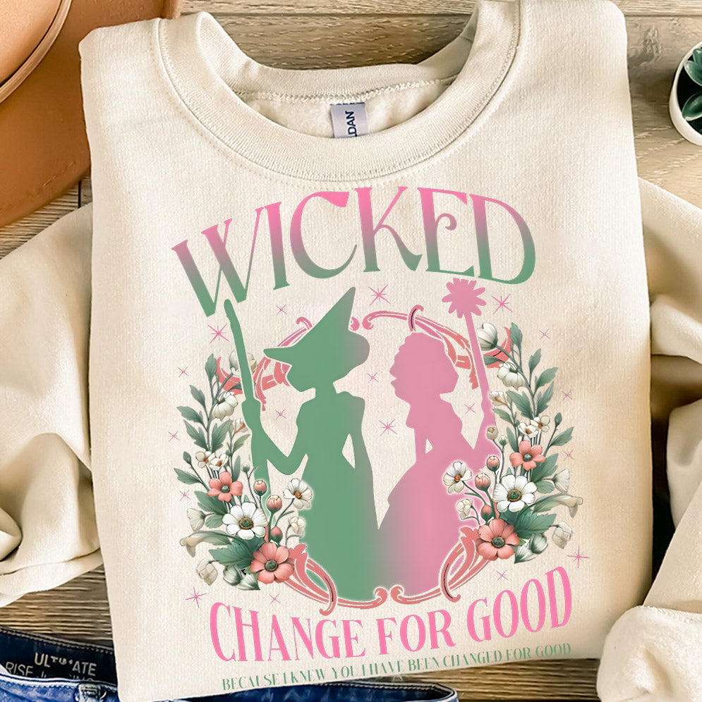 Wicked Change For Good Glitter Shirt, Defy Gravity Broomstick Magic Wand Shirt, Wicked Musical Movie Fan Shirt, Wicked Shirt, Wizard of Oz