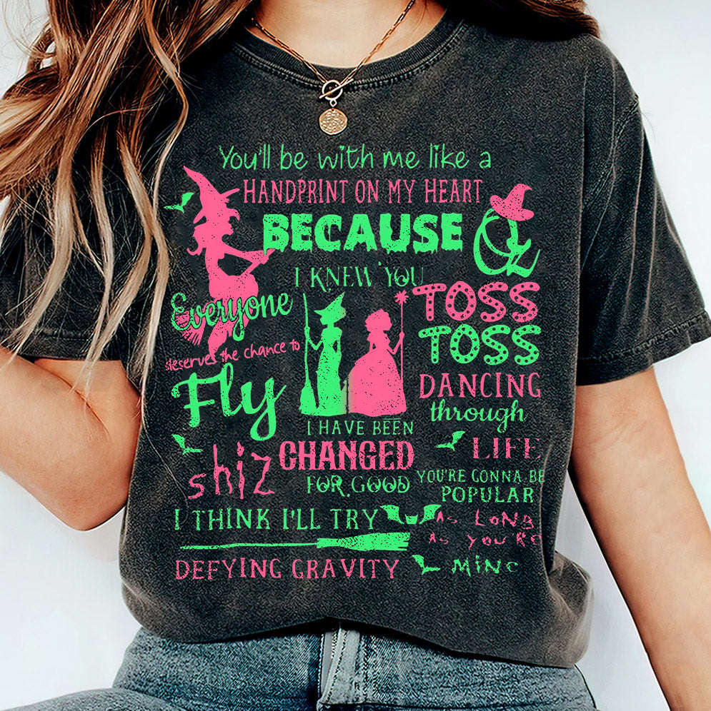 Wicked Glitter Shirt, Wicked Defy Gravity Broomstick Magic Wand Shirt, Wizard of Oz Movie Fan Sweatshirt, Movie Merch