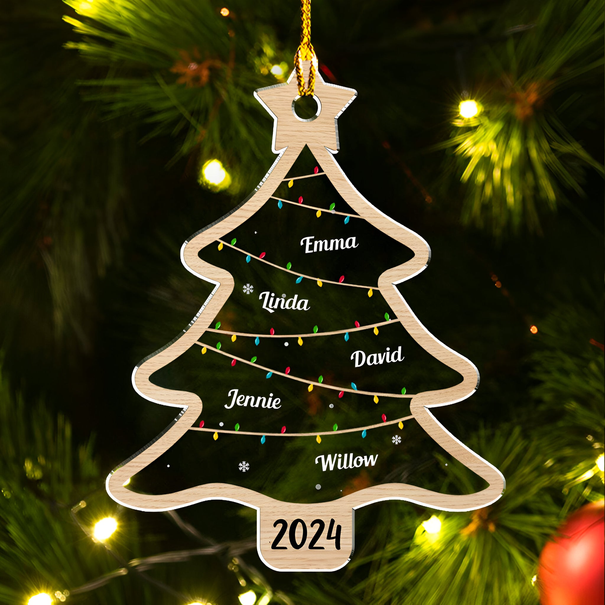 Wish You A Wonderful Christmas - Personalized Custom Acrylic Ornament ORN0710